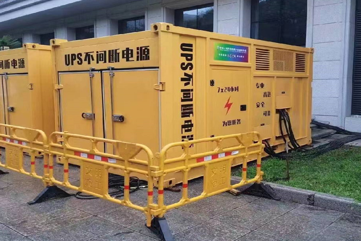 鹿邑发电机租赁施工现场