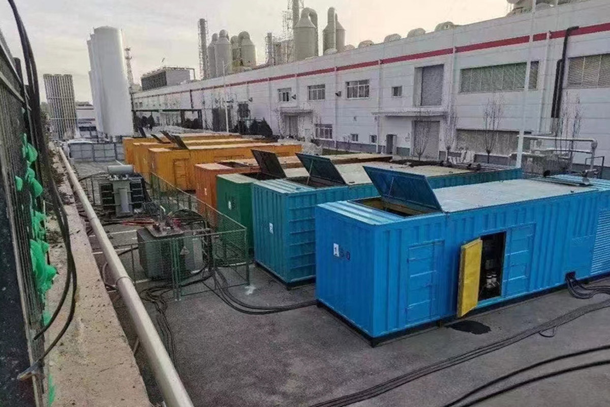鹿邑发电机租赁施工现场