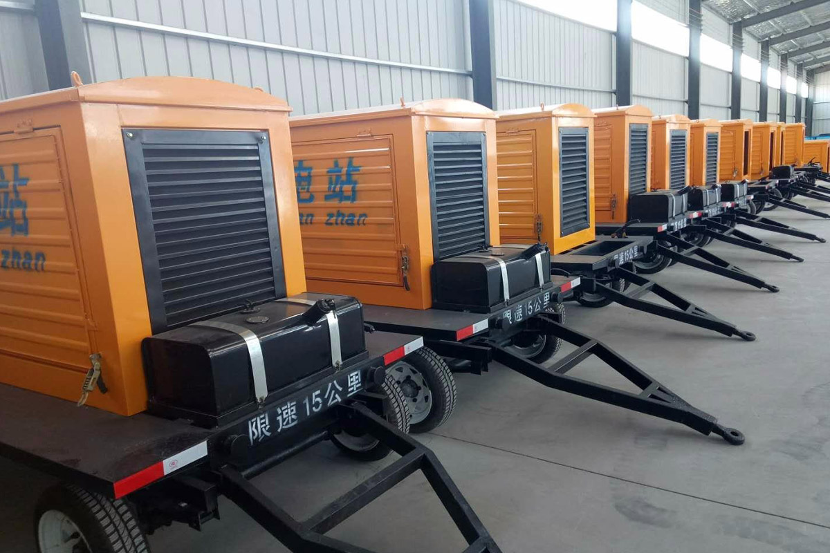 鹿邑发电机租赁施工现场